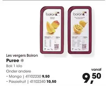 HANOS Les vergers Boiron Puree * aanbieding