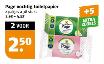 Poiesz Page vochtig toiletpapier aanbieding