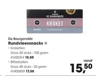 HANOS De Bourgondiër Rundvleessnacks aanbieding