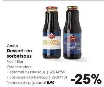 HANOS Gruno Dessert- en sorbetsaus aanbieding