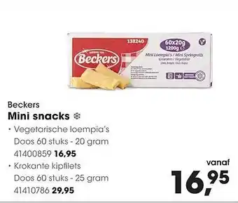 HANOS Beckers Mini snacks aanbieding