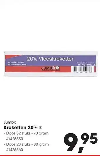 HANOS Jumbo Kroketten 20% * aanbieding