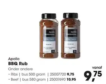 HANOS Apollo BBQ Rub aanbieding