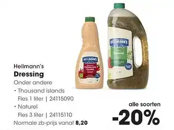 HANOS Hellmann's Dressing aanbieding