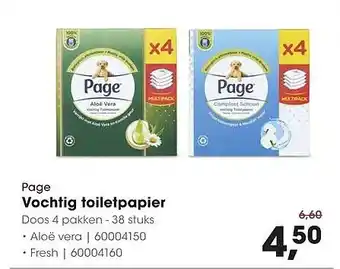 HANOS Page Vochtig toiletpapier aanbieding