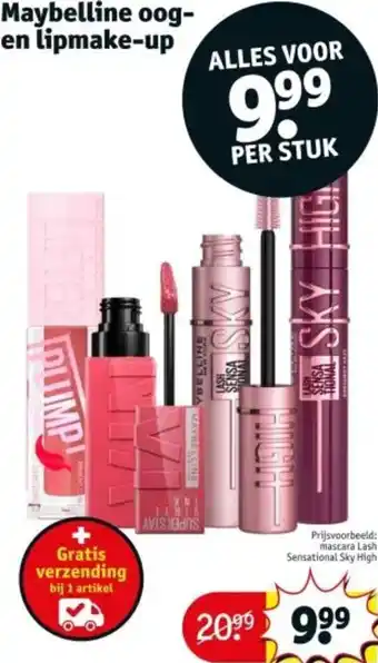 Kruidvat Maybelline oog en lipmake-up aanbieding