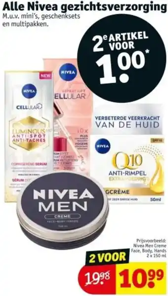 Kruidvat Alle Nivea gezichtsverzorging aanbieding