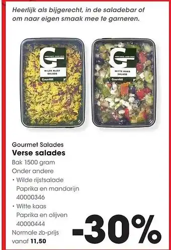 HANOS Gourmet Salades Verse salades aanbieding