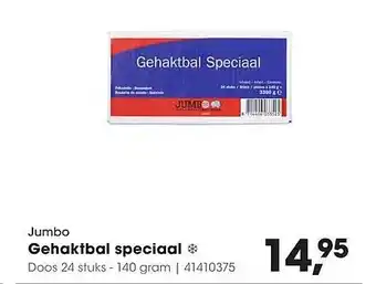 HANOS Jumbo Gehaktbal speciaal aanbieding