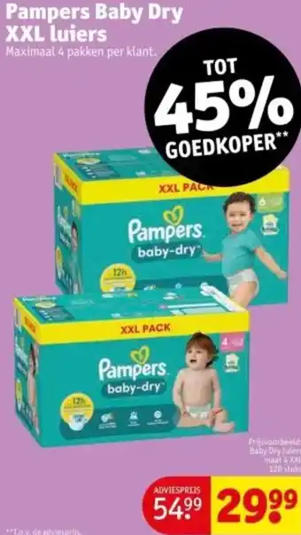 Kruidvat Pampers Baby Dry XXL Luiers aanbieding