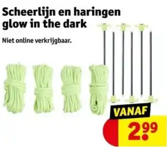 Kruidvat Scheerlijn en haringen glow in the dark aanbieding