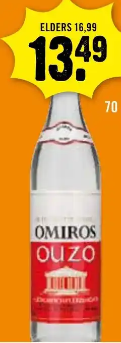 Dirck 3 OMIROS Ouzo 70 cl aanbieding