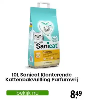 Zooplus 4l Sanicat 7 Days Aloë Vera Kattenbakvulling aanbieding