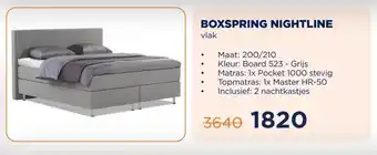 TotaalBED BOXSPRING NIGHTLINE aanbieding