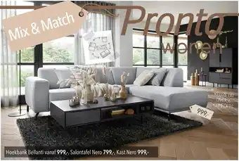Pronto wonen Hoekbank Bellanti aanbieding