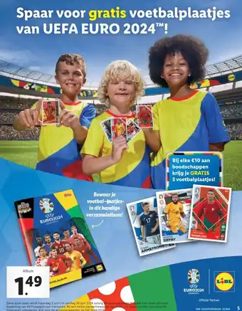 Lidl Spaar voor gratis voetbalplaatjes van UEFA EURO 2024™M! aanbieding