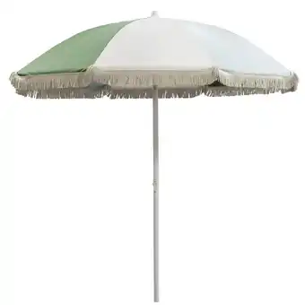 Leen Bakker Parasol Oliva tilt - zand/groen - Ø200 cm aanbieding