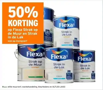 GAMMA 50% KORTING op Flexa Strak op de Muur en Strak in de Lak aanbieding