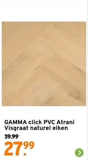 GAMMA GAMMA click PVC Atrani Visgraat naturel eiken aanbieding