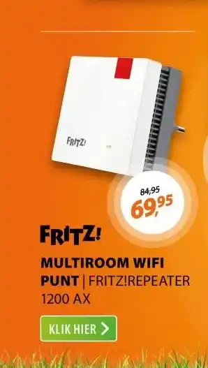 Expert AVM FRITZ!Repeater 1200 AX aanbieding