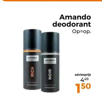 Trekpleister Amando deodorant aanbieding