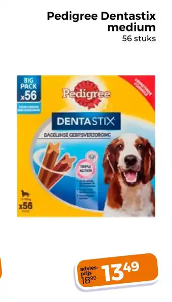 Trekpleister Pedigree Dentastix medium aanbieding