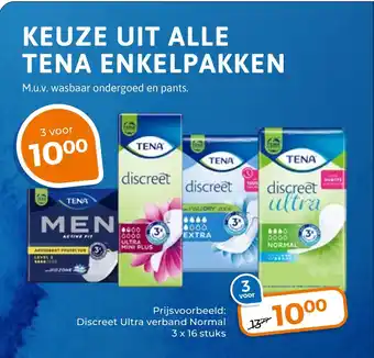 Trekpleister KEUZE UIT ALLE TENA ENKELPAKKEN aanbieding