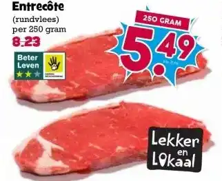 Boon`s Markt Entrecôte (rundvlees) aanbieding