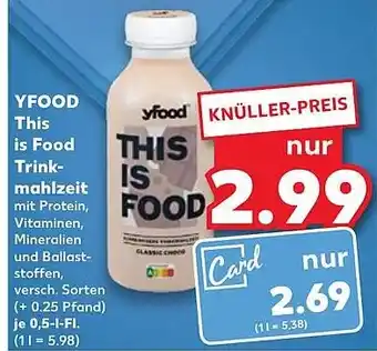 Kaufland DE YFOOD This is Food Trink- mahlzeit aanbieding