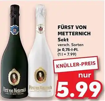 Kaufland DE FÜRST VON METTERNICH Sekt aanbieding