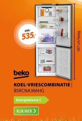 Expert Beko B5RCNA366HG HARVESTfresh Selective Line Grijs aanbieding