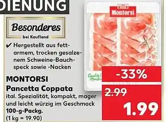 Kaufland DE MONTORSI Pancetta Coppata aanbieding