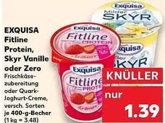Kaufland DE EXQUISA Fitline Protein, Skyr Vanille oder Zero aanbieding