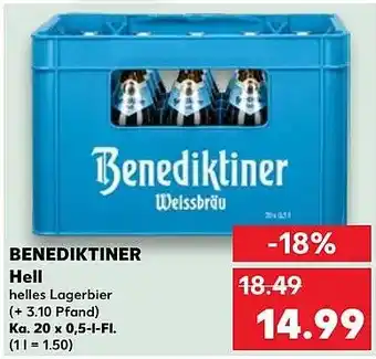 Kaufland DE BENEDIKTINER Hell aanbieding