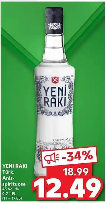 Kaufland DE YENI RAKI Türk. Anis- spirituose aanbieding