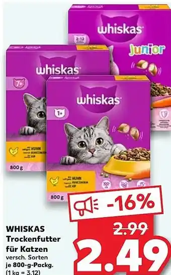 Kaufland DE WHISKAS Trockenfutter für Katzen aanbieding
