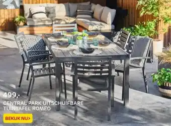 Praxis CENTRAL PARK UITSCHUIFBARE TUINTAFEL ROMEO aanbieding