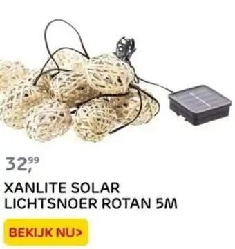 Praxis XANLITE SOLAR LICHTSNOER ROTAN 5M aanbieding