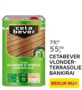 Praxis CETABEVER VLONDER TERRASOLIE BANKIRAI aanbieding