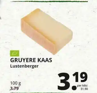 Natuurwinkel GRUYERE KAAS Lustenberger 100 g aanbieding