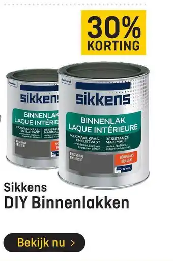 Hubo Sikkens DIY Binnenlakken 30% Korting aanbieding