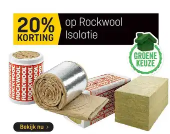 Hubo Op Rockwool Isolatie 20% Korting aanbieding