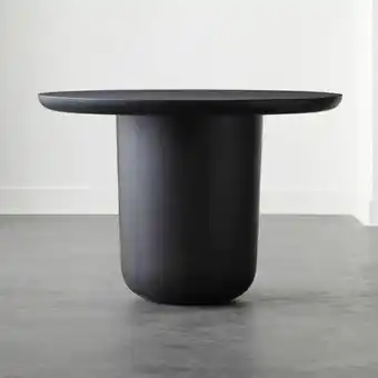 CB2 Lola Round Black Concrete Dining Table aanbieding