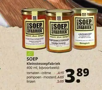 Natuurwinkel SOEP Kleinstesoepfabriek linzen 400 ml aanbieding