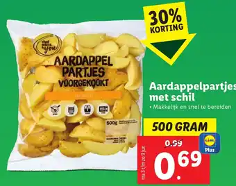 Lidl Aardappelpartjes met schil 500g aanbieding