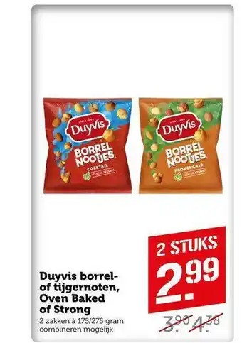 CoopCompact Duyvis Borrel- Of Tijgernoten, Oven Baked Of Strong aanbieding