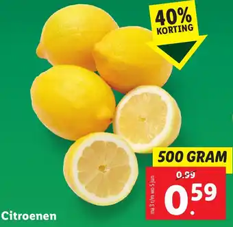 Lidl Citroenen 500g aanbieding