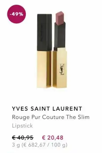 Douglas Yves saint laurent rouge pur couture the slim lipstick 3g aanbieding