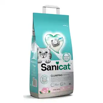 Zooplus 20% Korting! 2 x 8L Sanicat Clumping White Rose Kattenbakvulling - Dubbelpak 2 x 8 l aanbieding