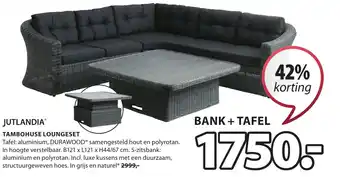 Jysk Jutlandia tambohuse loungeset aanbieding